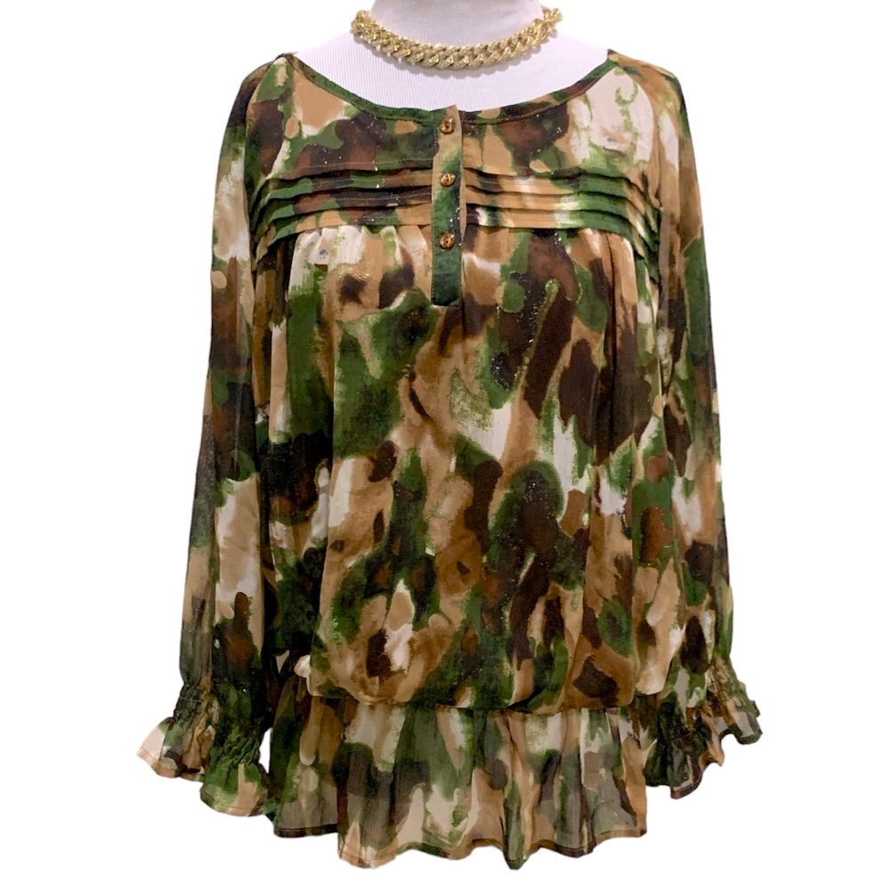 Dressy Peasant style sparkle top